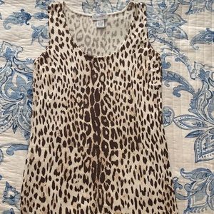 Carmen Marc Valvo leopard print dress